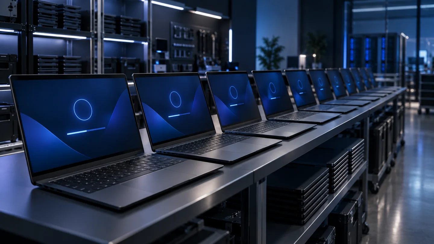 An organized fleet of enterprise laptops